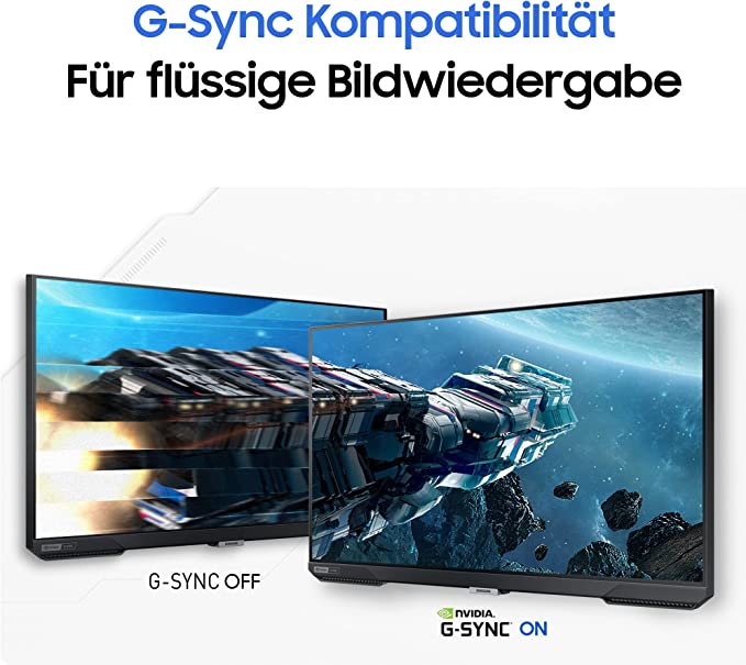 Samsung Odyssey G4B Gaming Monitor LS27BG400EU, 27 Zoll, IPS-Panel, Full HD-Auflösung, AMD FreeSync Premium, G-Sync kompatibel, 1 ms Reaktionszeit, Bildwiederholrate 240 Hz, Schwarz