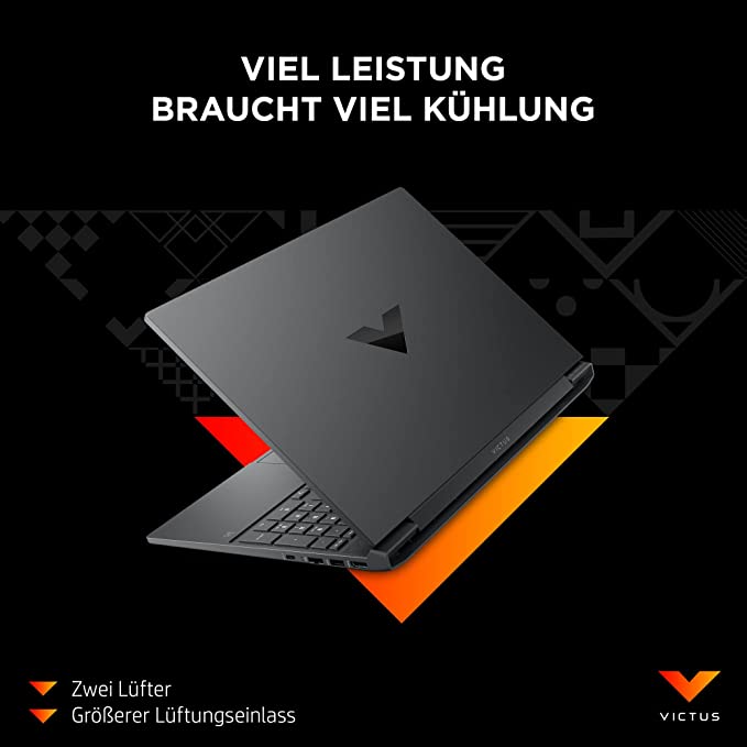 HP VICTUS Gaming Laptop | 15,6" FHD IPS 144Hz Display | AMD Ryzen 5-5600H | 16GB DDR4 RAM | 512GB SSD | NVIDIA GeForce RTX 3050 Ti | Windows 11 Home | QWERTZ Tastatur | Schwarz