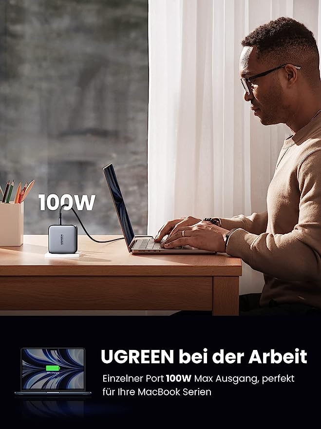 UGREEN Nexode 100W USB C Ladegerät GaN USB C Netzteil 4 Ports Charger PD Ladegerät mit PPS kompatibel mit MacBook Pro, iPhone 15 Pro Max/15 Pro/14 Pro/14 Pro Max, iPad Pro, S23 Ultra, S23+ usw UGREEN Nexode 100W USB C Ladegerät GaN USB C Netzteil 4 Ports Charger PD Ladegerät mit PPS kompatibel mit MacBook Pro, iPhone 15 Pro Max/15 Pro/14 Pro/14 Pro Max, iPad Pro, S23 Ultra, S23+ usw