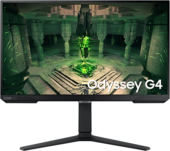 Samsung Odyssey G4B Gaming Monitor LS27BG400EU, 27 Zoll, IPS-Panel, Full HD-Auflösung, AMD FreeSync Premium, G-Sync kompatibel, 1 ms Reaktionszeit, Bildwiederholrate 240 Hz, Schwarz
