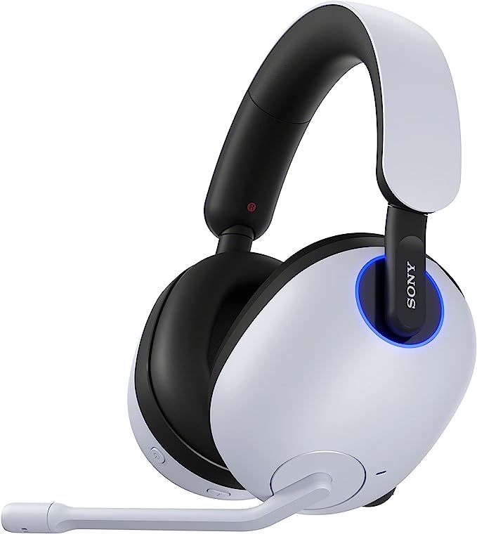 Sony INZONE H9 - Kabelloses Gaming Headset mit Noise Cancelling, 360-Raumklang für Gaming, bequeme Passform, 32h Akku, geringe Latenz, hochwertiges Boom-Mikrofon, kompatibel mit PC & PS5 - Weiß