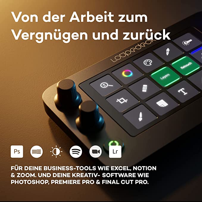 Loupedeck Live S - Die Konsole für volle Stream-Kontrolle, Produktivität und Content Creation. Mit anpassbaren LED-Touch-Buttons, Drehreglern und RGB-Tasten. Für Mac und Windows Loupedeck Live S - Die Konsole für volle Stream-Kontrolle, Produktivität und Content Creation. Mit anpassbaren LED-Touch-Buttons, Drehreglern und RGB-Tasten. Für Mac und Windows